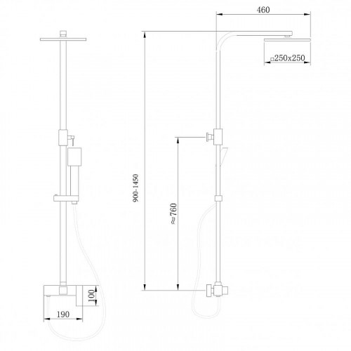 Душевая система Abber Daheim AF8220L цвет Хром