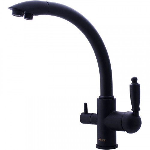 Смеситель для кухни Swedbe Selene Plus 8045 Черный матовый латунь