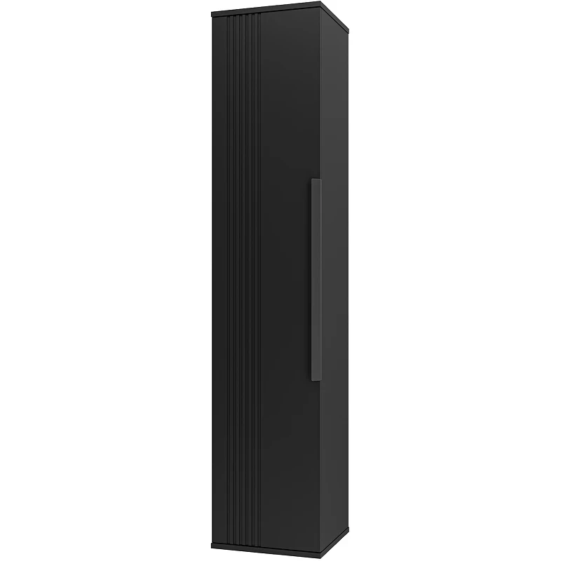 Шкаф пенал Brevita Savoy 35 SAV-05035-030 подвесной Черный матовый МДФ / ЛДСП
