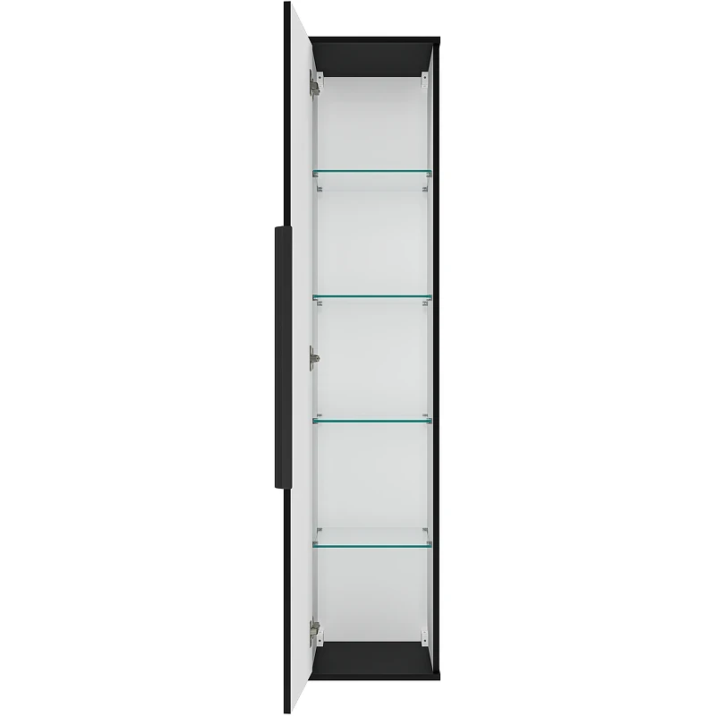 Шкаф пенал Brevita Savoy 35 SAV-05035-030 подвесной Черный матовый МДФ / ЛДСП