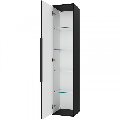 Шкаф пенал Brevita Savoy 35 SAV-05035-030 подвесной Черный матовый МДФ / ЛДСП