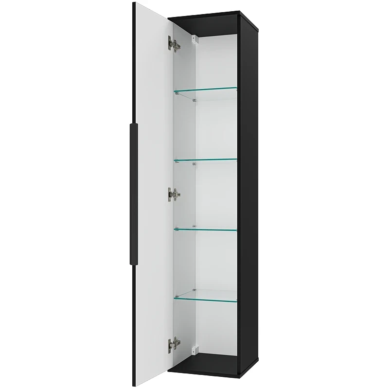 Шкаф пенал Brevita Savoy 35 SAV-05035-030 подвесной Черный матовый МДФ / ЛДСП