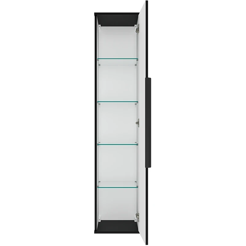 Шкаф пенал Brevita Savoy 35 SAV-05035-030 подвесной Черный матовый МДФ / ЛДСП