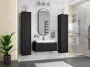 Шкаф пенал Brevita Savoy 35 SAV-05035-030 подвесной Черный матовый МДФ / ЛДСП