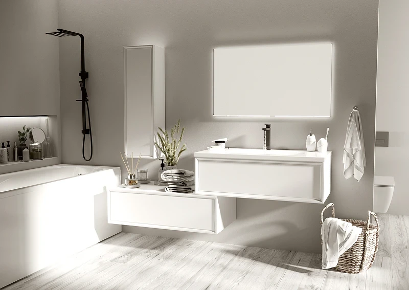Тумба Marka One Milacco 100П У83577 подвесная Pure White