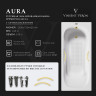 Чугунная ванна Vinsent Veron Aura 150x75 VAU1507542H/VH0015MGD-AS цвет Белый с дугообразными ручками матовое золото и антискользящим покрытием