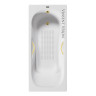 Чугунная ванна Vinsent Veron Aura 150x75 VAU1507542H/VH0015MGD-AS цвет Белый с дугообразными ручками матовое золото и антискользящим покрытием