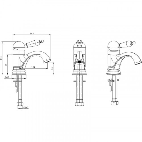 Смеситель для раковины Boheme Medici Ripresa 301 Бронза латунь