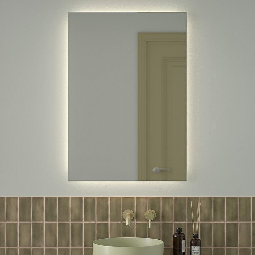 Зеркало Defesto Glow 70х100 DF 2509 с подсветкой 32W-4500К/с фацетом/Без выключателя/Нейтральный белый свет