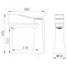 Смеситель для раковины Grossman Advans 510.K35.09.210 Черный матовый латунь