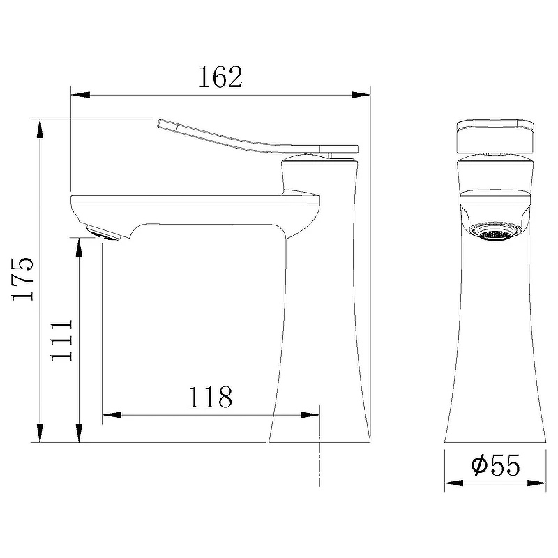 Смеситель для раковины Grossman Advans 510.K35.09.210 Черный матовый латунь