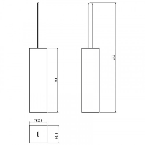 Ершик для унитаза Boheme 10949-G Золото
