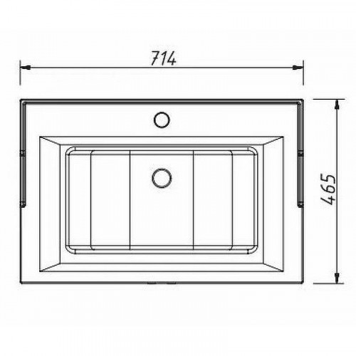 Раковина Caprigo 70 Y-070В Белая