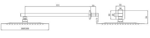 Верхний душ Allen Brau Infinity 5.21A19-BN цвет Никель брашированный