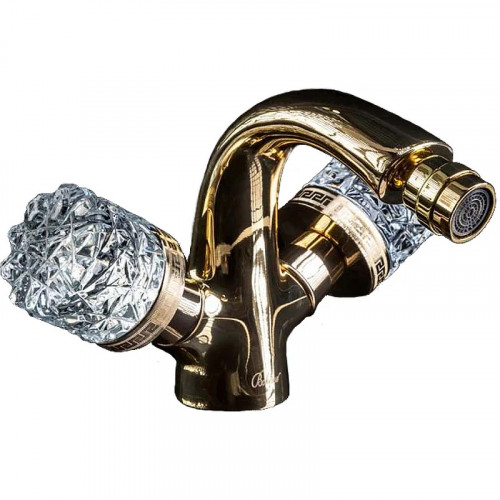 Смеситель для биде Boheme Crystal 296-CRST Золото латунь