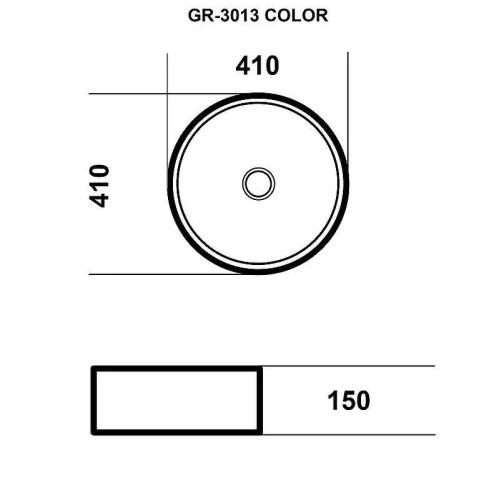 Раковина-чаша Grossman Color 40 GR-3013BM цвет Черный матовый