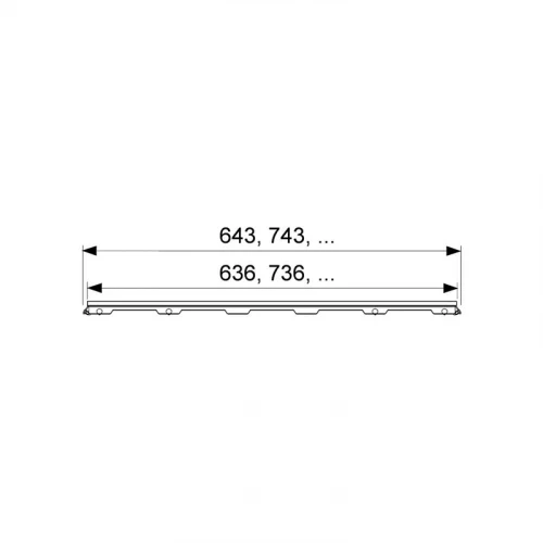 Решетка для душевого лотка Tece Drainline 80 600892 цвет Черный