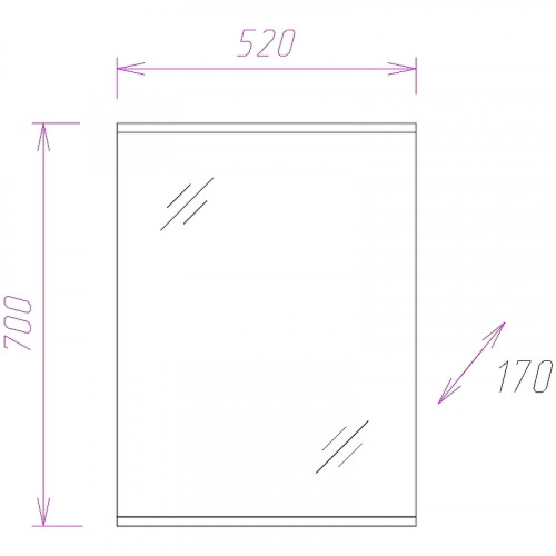 Зеркало Onika Крит 52.00 205211 Белое