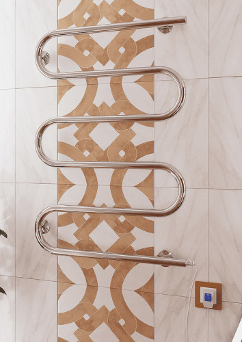 Электрический полотенцесушитель Terminus Ш-образный 600x800 4620768883972 Хром нержавеющая сталь