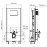 Инсталляция WasserKRAFT Glan 66TLT.010.ME.WH.PB03 для унитаза Белое стекло с клавишей смыва Черный глянец