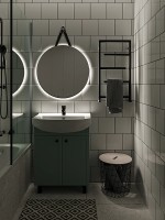 Зеркало Runo Руан 65 00-00001292 с подсветкой с сенсорным выключателем стекло