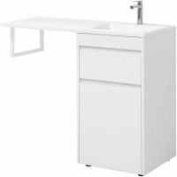 Тумба с раковиной Aquanet Токио 110 R 239299 Белая МДФ / ЛДСП