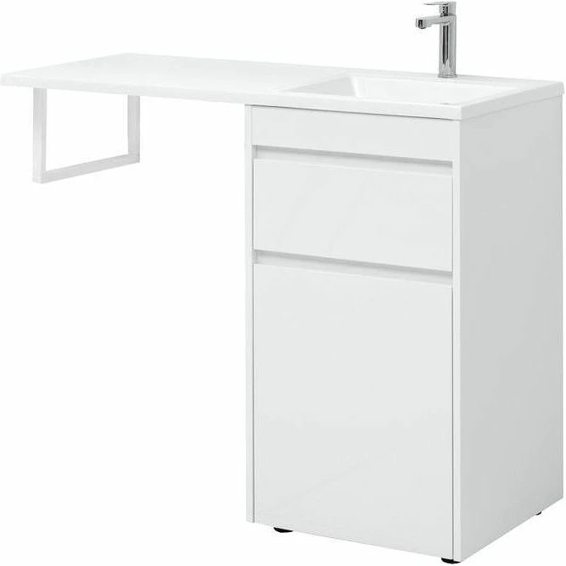 Тумба с раковиной Aquanet Токио 110 R 239299 Белая МДФ / ЛДСП