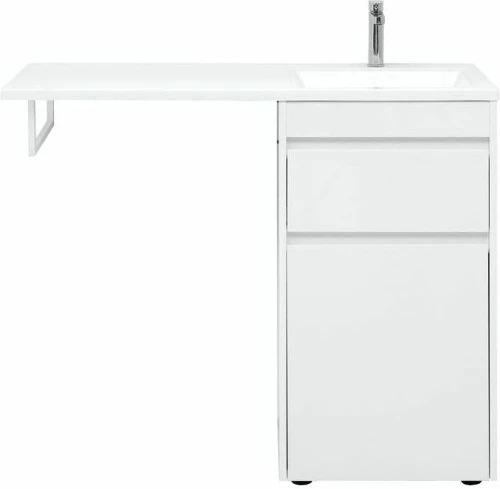 Тумба с раковиной Aquanet Токио 110 R 239299 Белая МДФ / ЛДСП