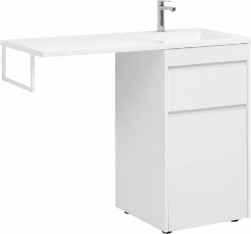 Тумба с раковиной Aquanet Токио 110 R 239299 Белая МДФ / ЛДСП