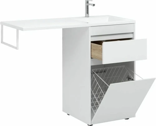 Тумба с раковиной Aquanet Токио 110 R 239299 Белая МДФ / ЛДСП