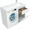 Тумба с раковиной Aquanet Токио 110 R 239299 Белая МДФ / ЛДСП