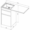 Тумба с раковиной Aquanet Токио 110 R 239299 Белая МДФ / ЛДСП
