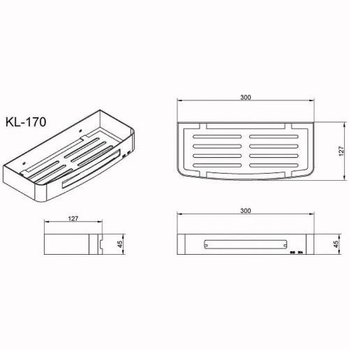 Полка корзина Azario AZ-170 цвет Хром