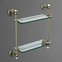 Стеклянная полка Art&amp;Max Antic Crystal AM-E-2682BSJ-Br Бронза