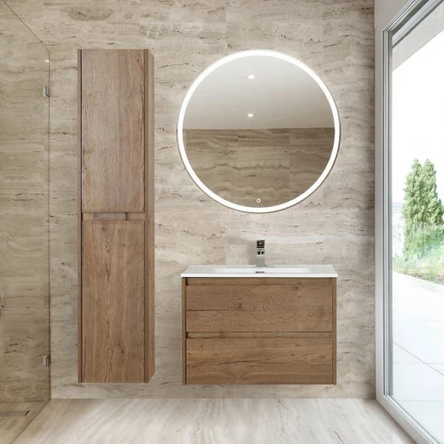 Шкаф пенал BelBagno Kraft 33 L KRAFT-1600-2A-SC-RT-L подвесной Rovere Tabacco МДФ / ЛДСП