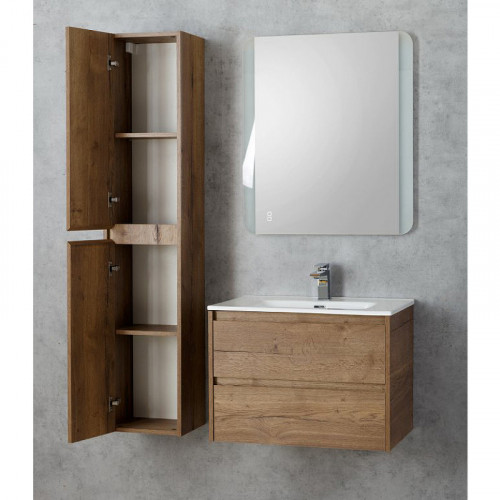 Шкаф пенал BelBagno Kraft 33 L KRAFT-1600-2A-SC-RT-L подвесной Rovere Tabacco МДФ / ЛДСП