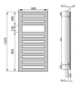 Водяной полотенцесушитель Zehnder Metropolitan Spa MET-120-050 Белый