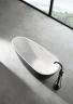 Ванна из искусственного камня Abber Dortmund 170x75 AM9911BW Черно-белая матовая без гидромассажа