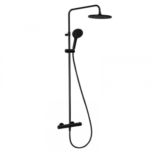 Душевая система Splendy Relax R RR208XTR26R3BM с термостатом цвет Черный матовый