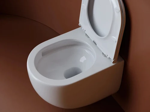 Унитаз Ceramicanova UP Rimless CN4007 подвесной Белый с сиденьем Микролифт фарфор подвесной