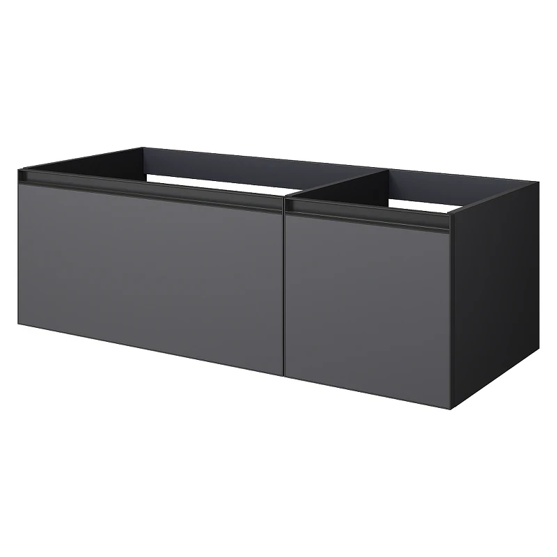 Тумба под раковину Boheme Armadi Art Quatro 2 120 790-M2-120-A-A-LED подвесная цвет Антрацит профиль Антрацит