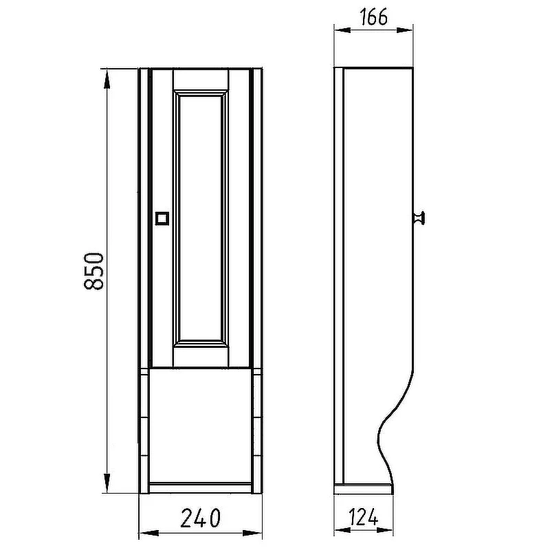 Комплект мебели для ванной ASB-Woodline Гранда 85 Grigio массив дерева