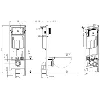 Инсталляция Allen Brau Pneumatic Slim 9.11102.20 для унитаза без клавиши смыва пластик