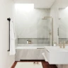 Шторка на ванну Maybah Glass MGV-91-2у 500x1400 в узком профиле Бронза стекло сатиновое
