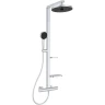 Душевая система Ideal Standard Alu+ BD583SI с термостатом Серебряная латунь на стену