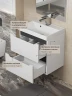 Тумба с раковиной Uperwood Tanos 100 29111020233 подвесная цвет Белый матовый Графит матовый