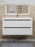 Тумба с раковиной Uperwood Tanos 100 29111020233 подвесная цвет Белый матовый Графит матовый