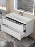 Тумба с раковиной Uperwood Tanos 100 29111020233 подвесная цвет Белый матовый Графит матовый