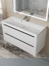 Тумба с раковиной Uperwood Tanos 100 29111020233 подвесная цвет Белый матовый Графит матовый