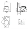 Унитаз компакт Ideal Standard Connect Space E119501 без бачка и сиденья фарфор напольный